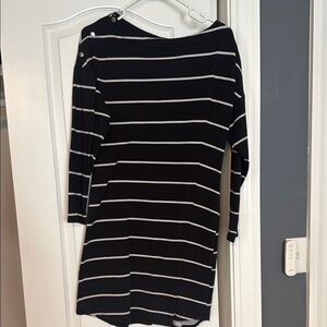 Black and White Striped Dress